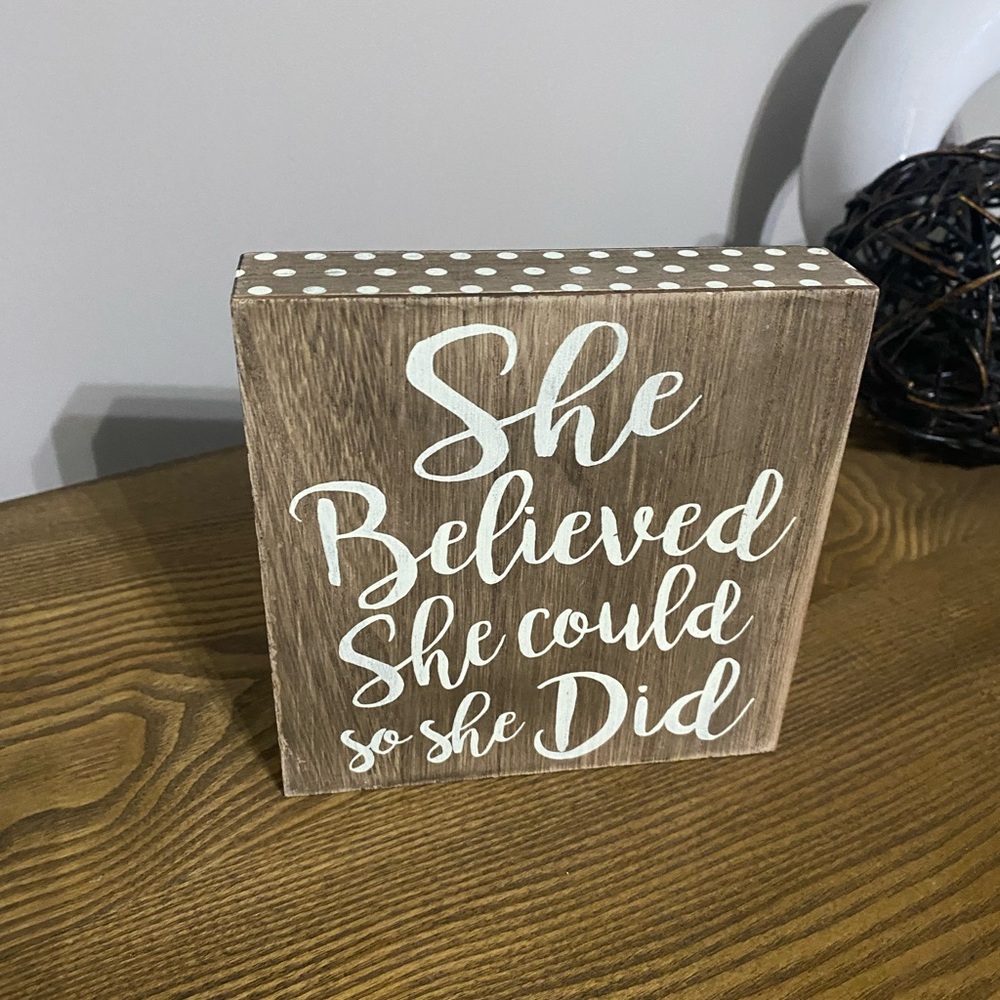 Wood Home Quote Block- Home Decor - Picture 7 of 9